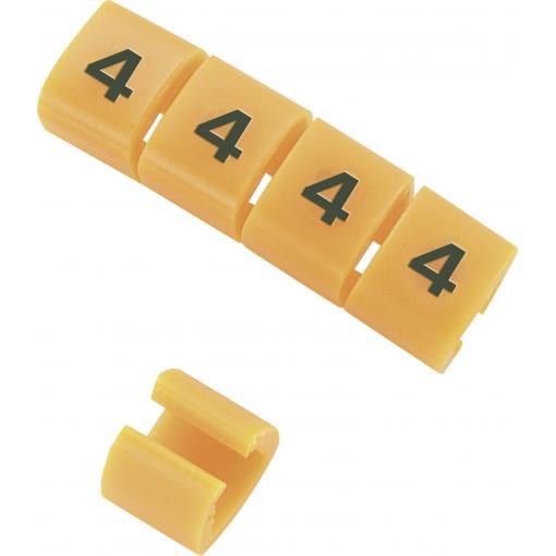 TRU COMPONENTS TC-MB1/4203 označovací klip na kabely Otisk (Kabelový značkovač) 4 Rozsah vnějšího průměru 3 do 3.60 mm