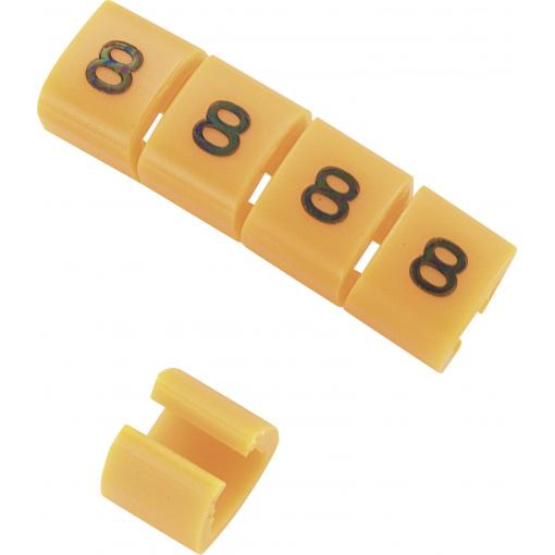 TRU COMPONENTS TC-MB1/8203 označovací klip na kabely Otisk (Kabelový značkovač) 8 Rozsah vnějšího průměru 3 do 3.60 mm