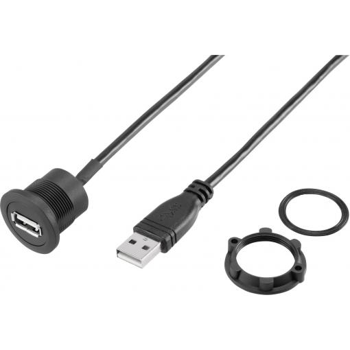 TRU COMPONENTS USB-19-BK 0.60 m, 1 ks