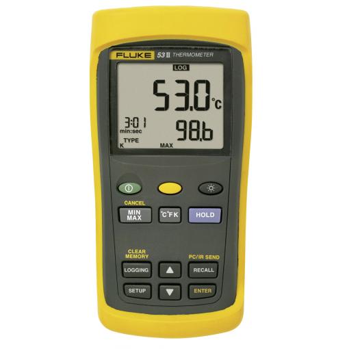 Fluke 53 II B teploměr, typ senzoru J , K, T , E , R , S , N