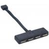 PC kabel [1x RGB LED zástrčka - 4x RGB LED zásuvka ] 0.10 m černá Akasa