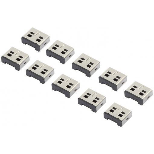 Renkforce zámek portu USB rf-USBBlocker-02 sada 10 ks stříbrná bez klíče RF-4463019