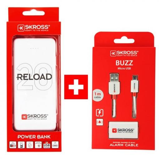 SKROSS PROMO powerbanka Reload 20 + Alarm USB kabel zdarma  DN57-Promo