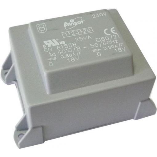 Trafo DPS 25VA 230V/2x18V AVISOR