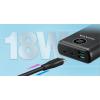 Powerbanka Natec Trevi Slim Q, 10 000 mAh, USB-C / USB-A, černá