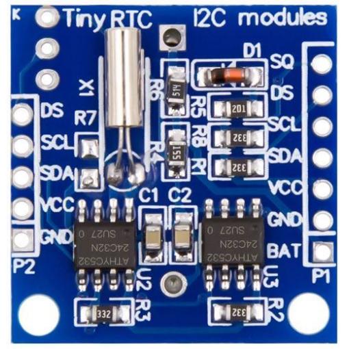 Modul RTC DS1307 s EEPROM AT24C32, I2C, záloha CR2032
