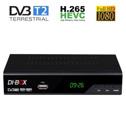 SET TOP BOX DI-BOX V3 FullHD s HEVC H.265 DVB-T2,  USB přijímač
