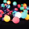 Solight LED 2v1 venkovní vánoční řetěz, koule, dálkový ovladač, 100LED, RGB+bílá, 10m+5m, 8 funkcí, IP44 - 1V08-RGB