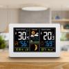 Solight meteostanice, extra velký barevný LCD, teplota, vlhkost, tlak, RCC, USB nabíjení, bílá - TE81W