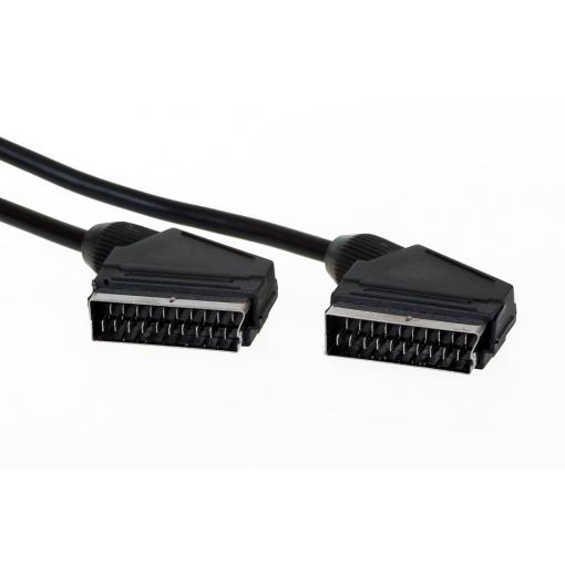 SCART kabel, SCART konektor - SCART konektor, 21pin, 1,5m, sáček  AQ KVS015