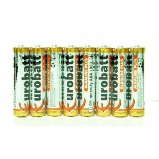 Baterie EUROBATT AAA (LR03) 1,5 V Alkaline Plus, 8 ks
