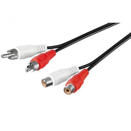 Prodlužovací kabel 2× RCA (Cinch), 10 m, stereo