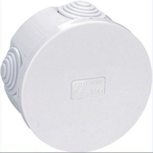 Instalační krabička RO80, 80 × 40 mm, 4 průchodky, IP55