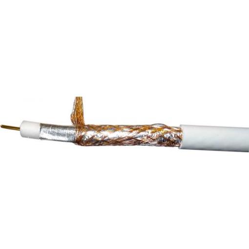 Koaxiální kabel RG6 75 Ω, Cu/PE/Al, 6,8 mm, 100 m