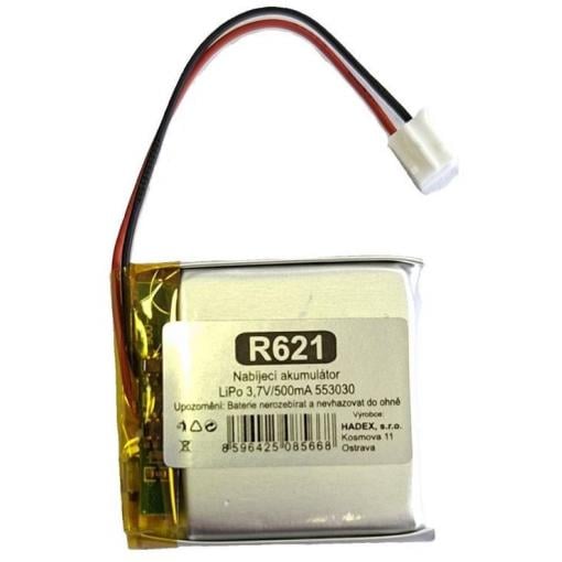 Akumulátor LiPo 3,7 V / 500 mAh, 553030, JST-PH