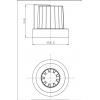 Přístrojový knoflík 15 × 17 mm, hřídel 6 mm, černo-zelený