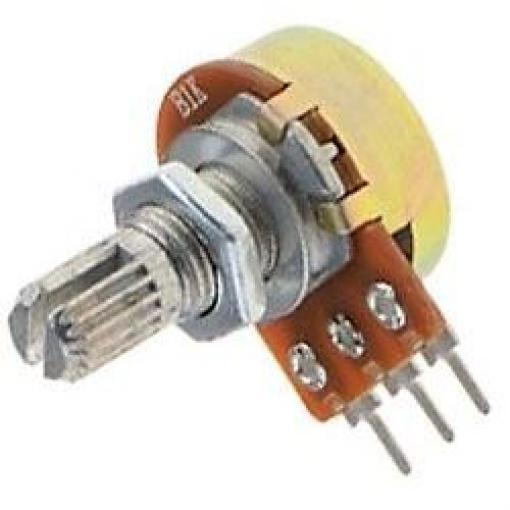 Otočný potenciometr 1M0/N, 16 mm, hřídel 6×15 mm