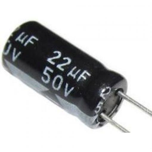 Elektrolytický kondenzátor radiální 22 µF / 50 V, 5 × 11 × 2 mm