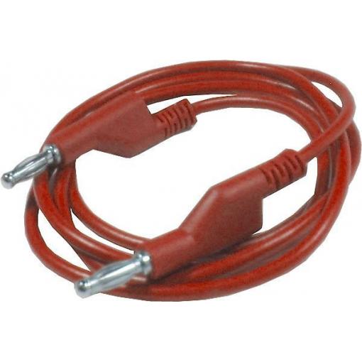 Propojovací kabel 1 mm² / 2 m s banánky, červený