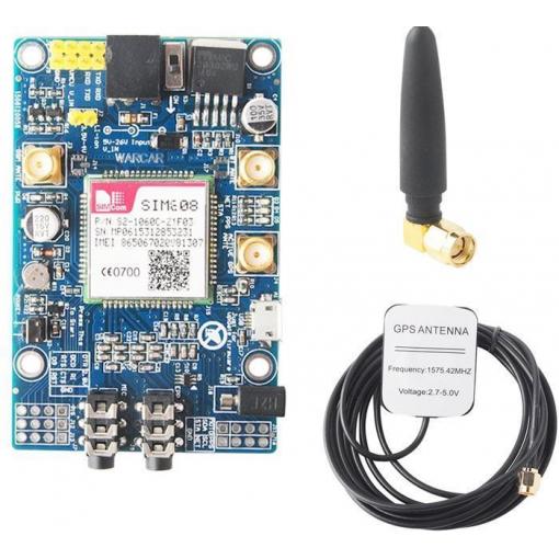 GSM/GPRS/GPS modul SIM808 s anténou, TTL 3,3–5 V