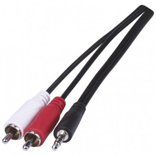Propojovací AV šňůra JACK 3,5mm st.- 2RCA 1,5m  SB5301