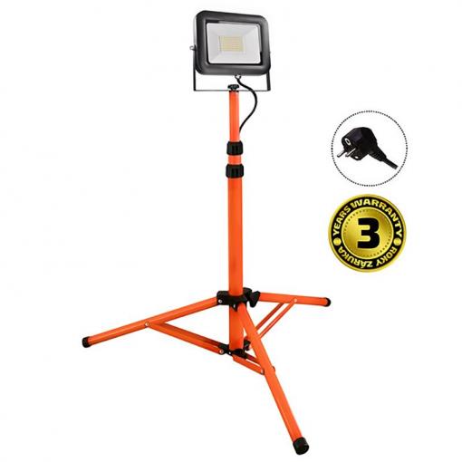 Solight LED venkovní reflektor PRO s vysokým stojanem, 50W, 4600lm, kabel se zástrčkou, AC 230V - WM-50W-FVL