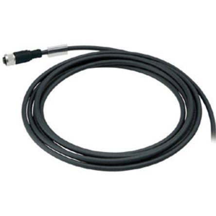 SMC Koaxiální kabel, Černá, Polyvinylchlorid, A: M12 3 m Vnější, B: M12 Vnitřní, typ pláště: Stíněné