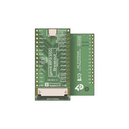 Modul displeje LCD gen4-RP2350-Breakout, řada: gen4-RP2350 rozhraní FFC 4D Systems