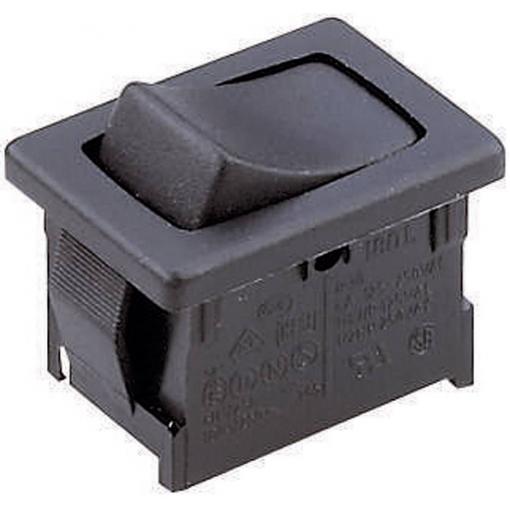 Kolébkový spínač Marquardt 1803.6102, 1x zap/zap, 250 V/AC, 6 A, černá