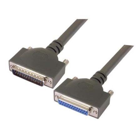L-Com Sériový kabel, A: Vnější délka 5 ft, A: D-sub 25kolíkový, B: Vnitřní, B: D-SUB, Polyvinylchlorid