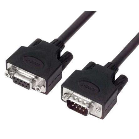 L-Com Sériový kabel, A: Vnější délka 5 ft, A: DB9, B: Vnitřní, B: D-SUB, Polyvinylchlorid