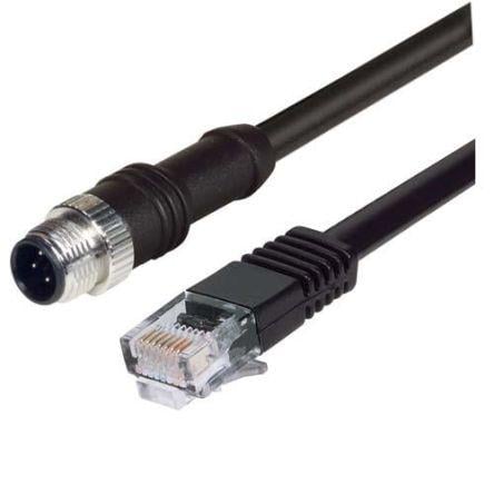 L-Com Ethernetové kabely, Černá, A: RJ45, Rovný, Polyvinylchlorid Vnější 5 ft, B: RJ45 Vnější, typ pláště: Stíněné