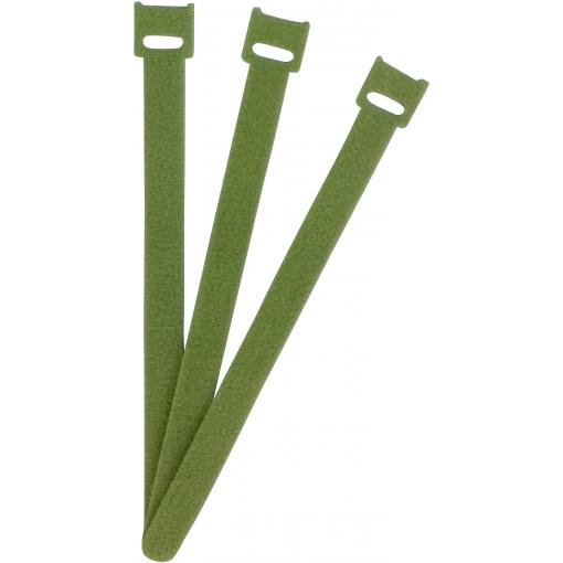 FASTECH® kabelový manažer na suchý zip ke spojování háčková a flaušová část (d x š) 200 mm x 13 mm zelená 100 ks