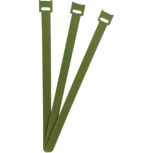 FASTECH® kabelový manažer na suchý zip ke spojování háčková a flaušová část (d x š) 250 mm x 13 mm zelená 100 ks
