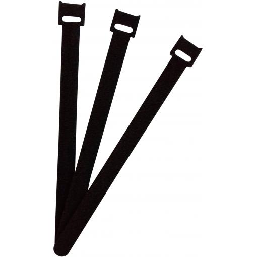 FASTECH® kabelový manažer na suchý zip ke spojování háčková a flaušová část (d x š) 200 mm x 13 mm černá 100 ks