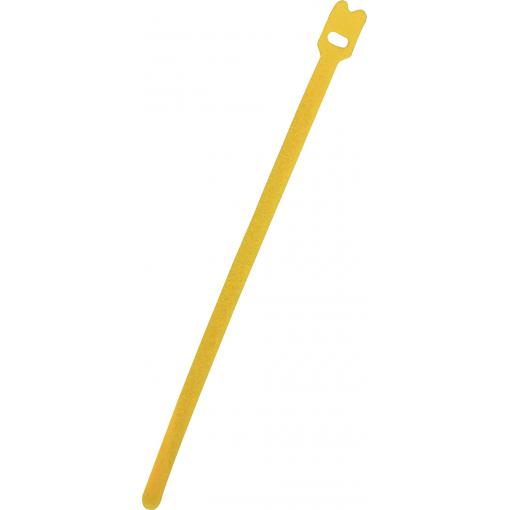 FASTECH® kabelový manažer na suchý zip ke spojování háčková a flaušová část (d x š) 200 mm x 7 mm žlutá 100 ks