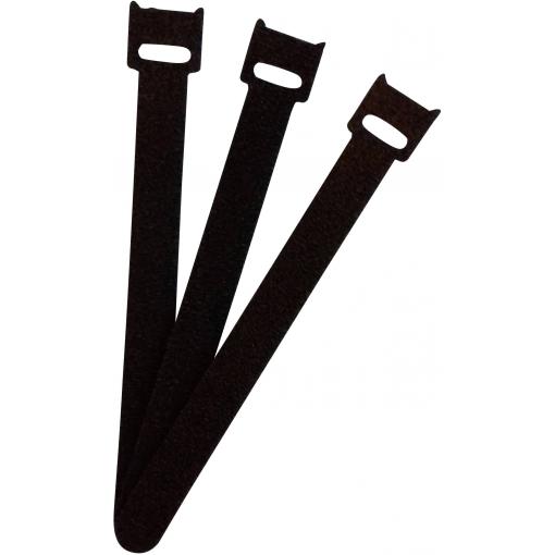 FASTECH® kabelový manažer na suchý zip ke spojování háčková a flaušová část (d x š) 150 mm x 13 mm černá 100 ks