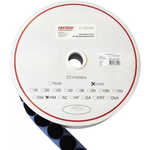 FASTECH® kulatý suchý zip zalepení hotmelt flaušová část (Ø) 35 mm černá 5 m