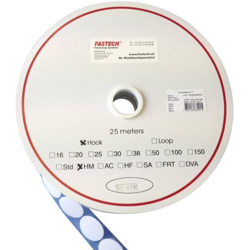FASTECH® kulatý suchý zip zalepení hotmelt háčková část (Ø) 35 mm bílá 5 m