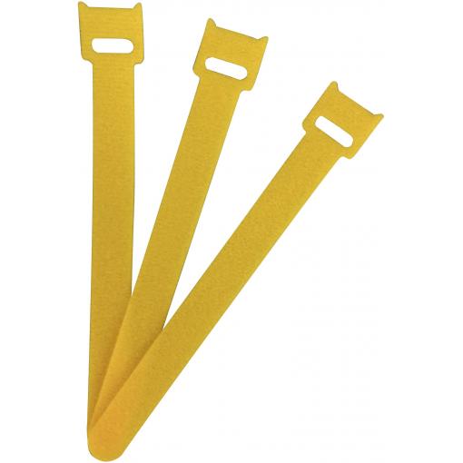 FASTECH® kabelový manažer na suchý zip ke spojování háčková a flaušová část (d x š) 150 mm x 13 mm žlutá 100 ks