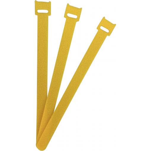 FASTECH® kabelový manažer na suchý zip ke spojování háčková a flaušová část (d x š) 200 mm x 13 mm žlutá 100 ks