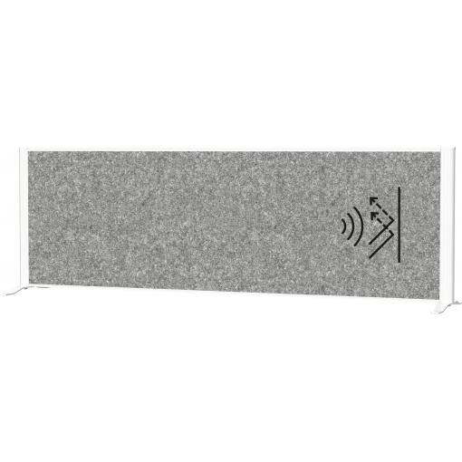 Maul oddělovací příčka pro členění prostoru MAULconnecto (š x v) 160 cm x 52.75 cm fleece tmavě šedá , bílá 9851602