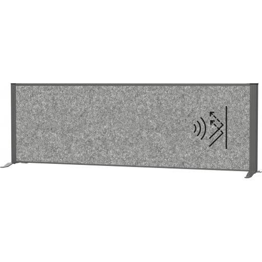 Maul oddělovací příčka pro členění prostoru MAULconnecto (š x v) 160 cm x 52.75 cm fleece tmavě šedá , antracitová 9851689