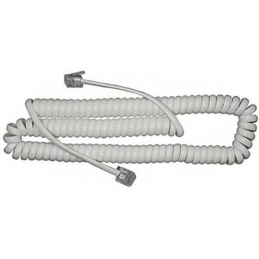 Telefonní kabel kroucený bílý 5m