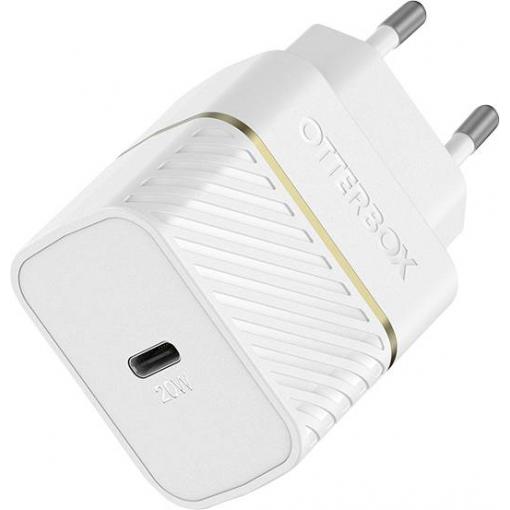 Otterbox Wall USB nabíječka, Rychlonabíječka, bez kabelu, 1x USB-C®, 20 W, Dodávka energie, Power Delivery 3.0, bílá
