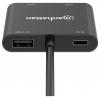 Manhattan USB 2.0 adaptér [1x USB-C® zástrčka - 4x HDMI zásuvka, USB 2.0 zásuvka A, USB-C® zásuvka (nabíjení)] 15 cm 4K UHD, oboustranně zapojitelná zástrčka,