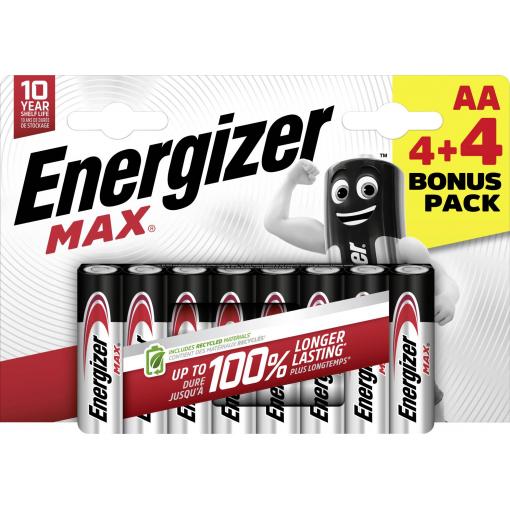 Energizer tužková baterie AA 1.5 V, 8 ks