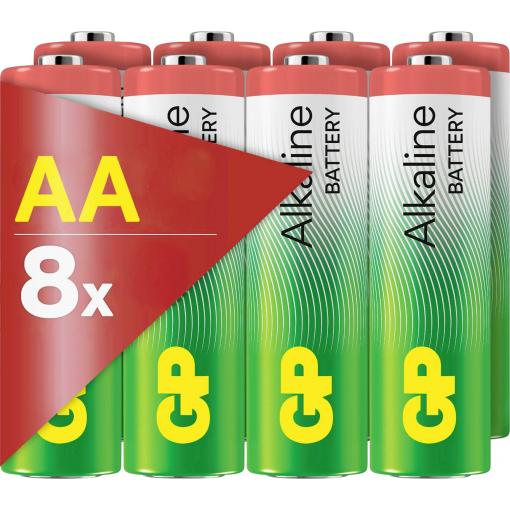 GP AA Batterie GP Alkaline 1,5V 8 Stück tužková baterie AA 1.5 V, 8 ks