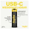 Aqiila 18650 USB-C Akku Li-Ion 2000 mAh 3.7 V 1 St. USB-C® akumulátor 18650 Li-Ion 3.7 V 2000 mAh 1 ks