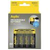 Aqiila AA USB-C® akumulátor, Li-Ion, 2000 mAh, 1.5 V, 4 ks